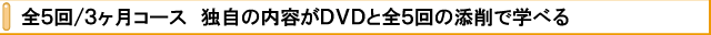 全5回/3ヶ月コース