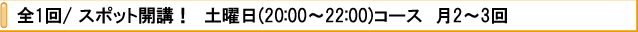 週1日/月4回コース